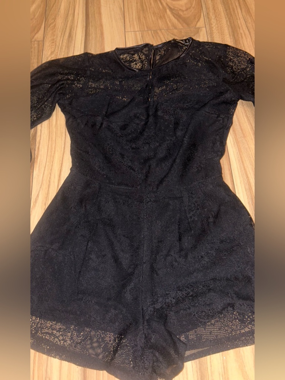 Black Lace Short Romper